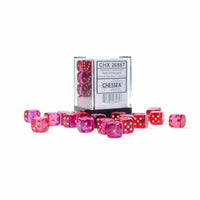 Chessex: Gemini Translucent Red-Violet/gold 12mm Dice Block