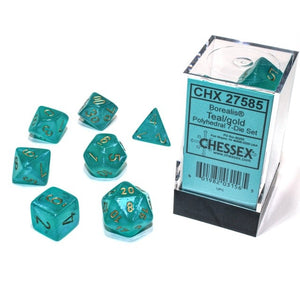 Chessex: Borealis Teal/Gold 7 Piece Set