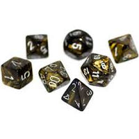 Chessex: Leaf Black Gold/silver 7 piece set