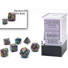 Chessex: Festive Mini Mosaic/Yellow 7 piece set