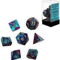 Chessex: Gemini Purple Teal/gold 7 piece set