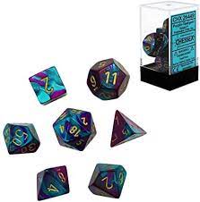 Chessex: Gemini Purple Teal/gold 7 piece set