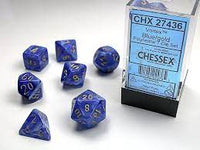 Chessex: Vortex Blue/gold 7 piece set